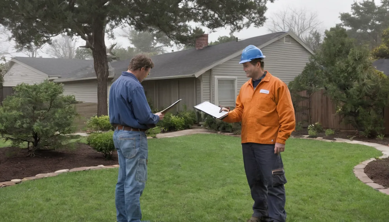 A homeowner reviewing a written tree quote with a local provider in the Haymarket area